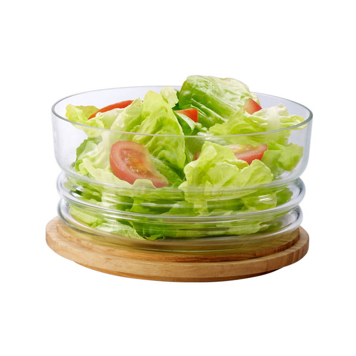 Continenta Quesera Madera de árbol de goma, diámetro 20.5 cm, altura 11 cm, ideal para queso y como bol